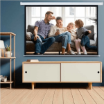 Pantalla de proyección Homcom con control remoto 100" 4:3 blanco - Imagen 4