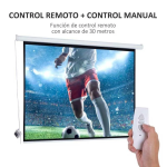 Pantalla de proyección Homcom con control remoto 100" 4:3 blanco - Imagen 6
